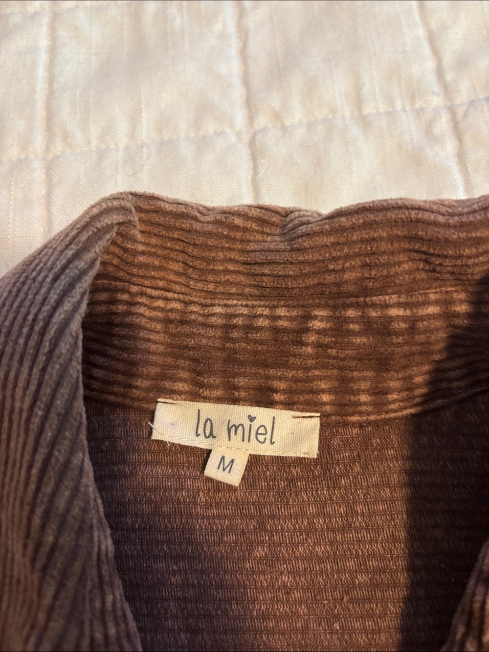 LA MIEL Brown Corduroy Shacket - Picture 2 of 5